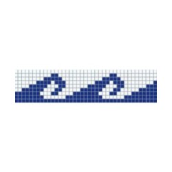 Vetro Venecia- Cenefa olas en mosaico veneciano 2×2
