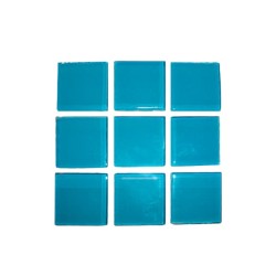 Cristalo Vitreo – Mosaico color azul cancun 2.5 x 2.5