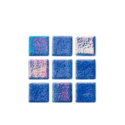 Hispano Glass- Mosaico niebla destellos cobalto 2.5 x 2.5