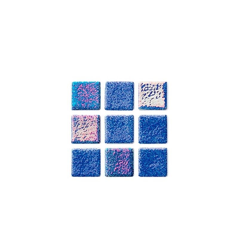Hispano Glass- Mosaico niebla destellos cobalto 2.5 x 2.5