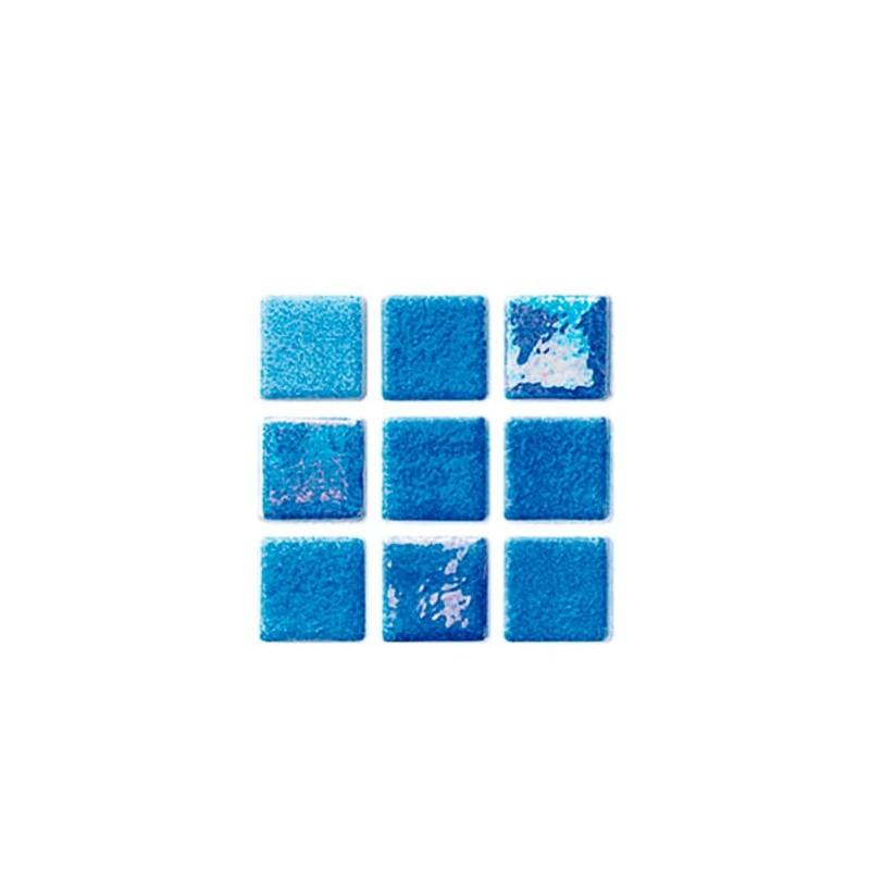 Hispano Glass- Mosaico niebla destellos azul claro